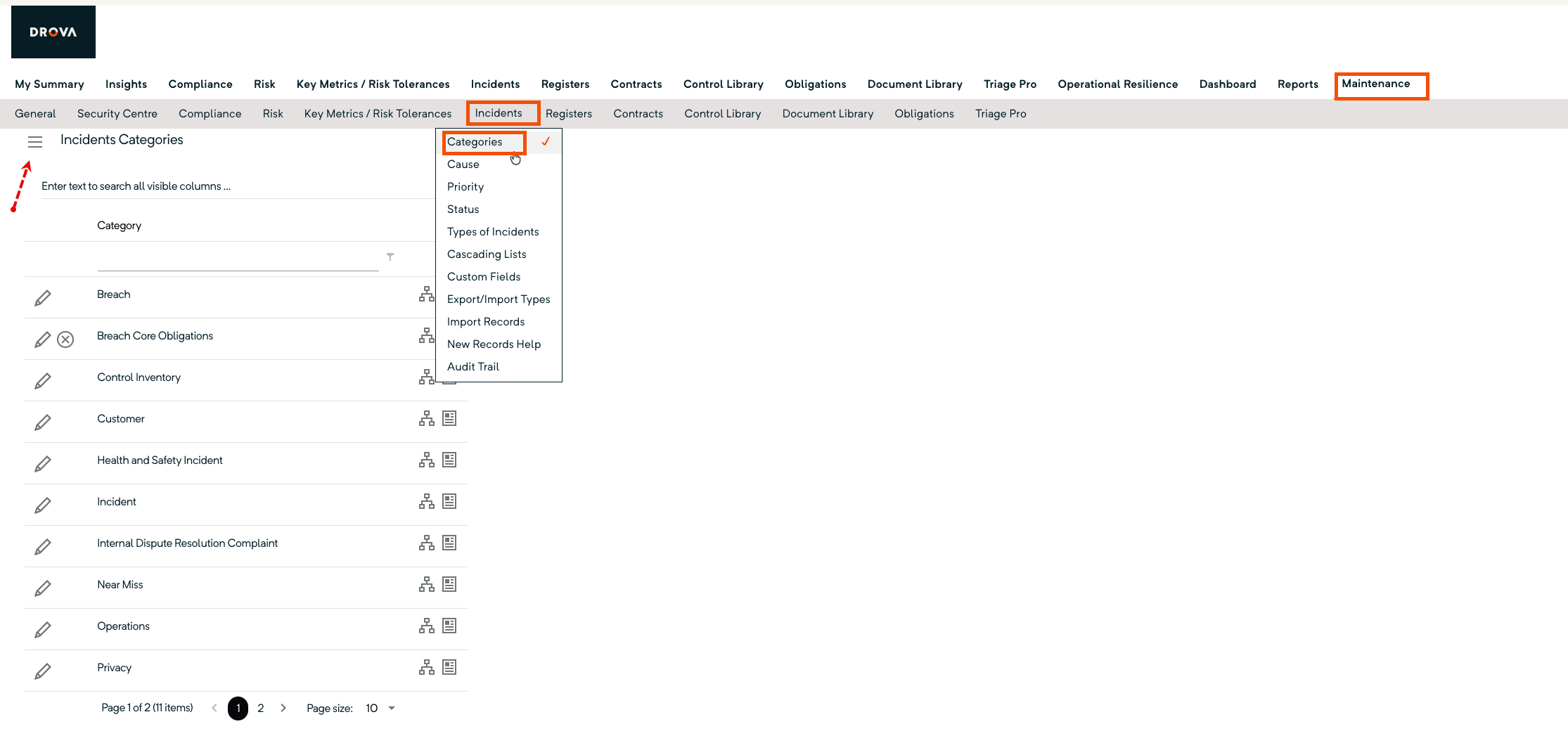 Creating and Managing Event Categories, Causes, and Priorities